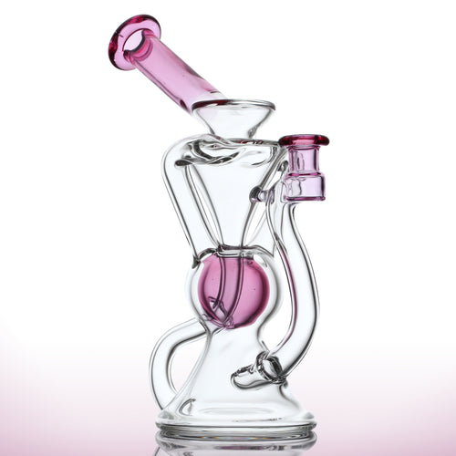 Blew Glass Clear Accented Ballcycler