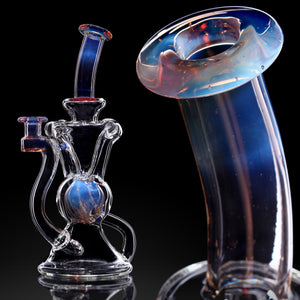 Blew Glass Clear Accented Ballcycler